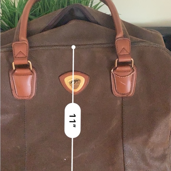 IT Luggage Brown Vintage Travel Bag with Leather/Suede Accents Vintage - Picture 10 of 14